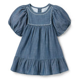 The Embroidered Denim Dress