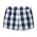 Gingham Button Tab Short