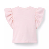 French Terry Embroidered Floral Top