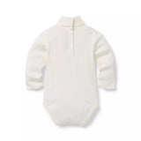 Baby Ribbed Polo Neck Bodysuit