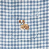 Baby Gingham Dog Dungarees