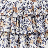 Floral Flutter Sleeve Tiered Dress