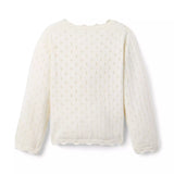 Embroidered Floral Pointelle Cardigan