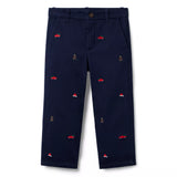 The Embroidered Holiday Icon Trouser
