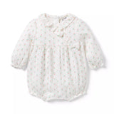 Baby Floral Pointelle Ruffle Romper