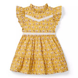 Ditsy Floral Lace Trim Dress