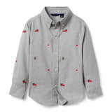 The Embroidered Holiday Icon Flannel Shirt