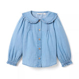 The Chambray Collared Top
