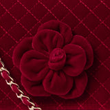 Velvet Quilted Rosette Purse