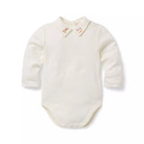 Baby Embroidered Holiday Collar Bodysuit