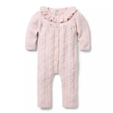 Baby Embroidered Cable Knit One-Piece