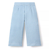 Wide Leg Gingham Ponte Trouser