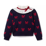 Bow Ruffle Collar Jumper