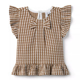 Gingham Ruffle Top