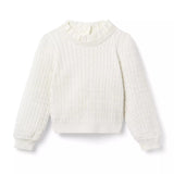 Ruffle Collar Cable Knit Jumper