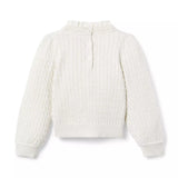 Ruffle Collar Cable Knit Jumper