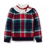 Tartan Ruffle Collar Jumper