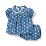 Baby Floral Chambray Matching Set