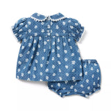 Baby Floral Chambray Matching Set