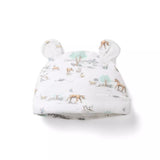 Baby Meadow Toile Bear Ear Beanie
