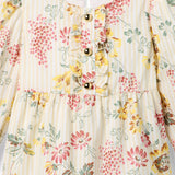 Floral Striped Ruffle Top
