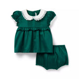 Baby Sateen Collared Matching Set