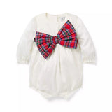 The Tartan Bow Baby Romper
