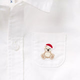 The Holiday Bear Oxford Baby Bodysuit