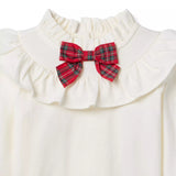 The Tartan Bow Ruffle Top