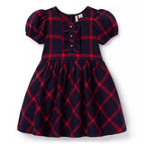 Tartan Puff Sleeve Dress