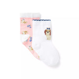Baby Dog And Flower Sock 2-Pack