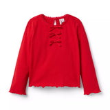 Bow Lace Trim Top