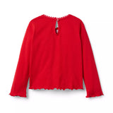 Bow Lace Trim Top