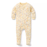 Baby Organic Cotton Zoo Animals Footed Pyjama