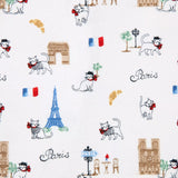 Baby Organic Cotton Paris Cat Footed Pyjama