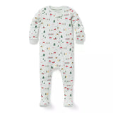Baby Organic Cotton Holiday Village Footed Pyjama
