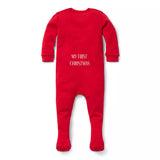 Baby Organic Cotton First Christmas Footed Pyjama